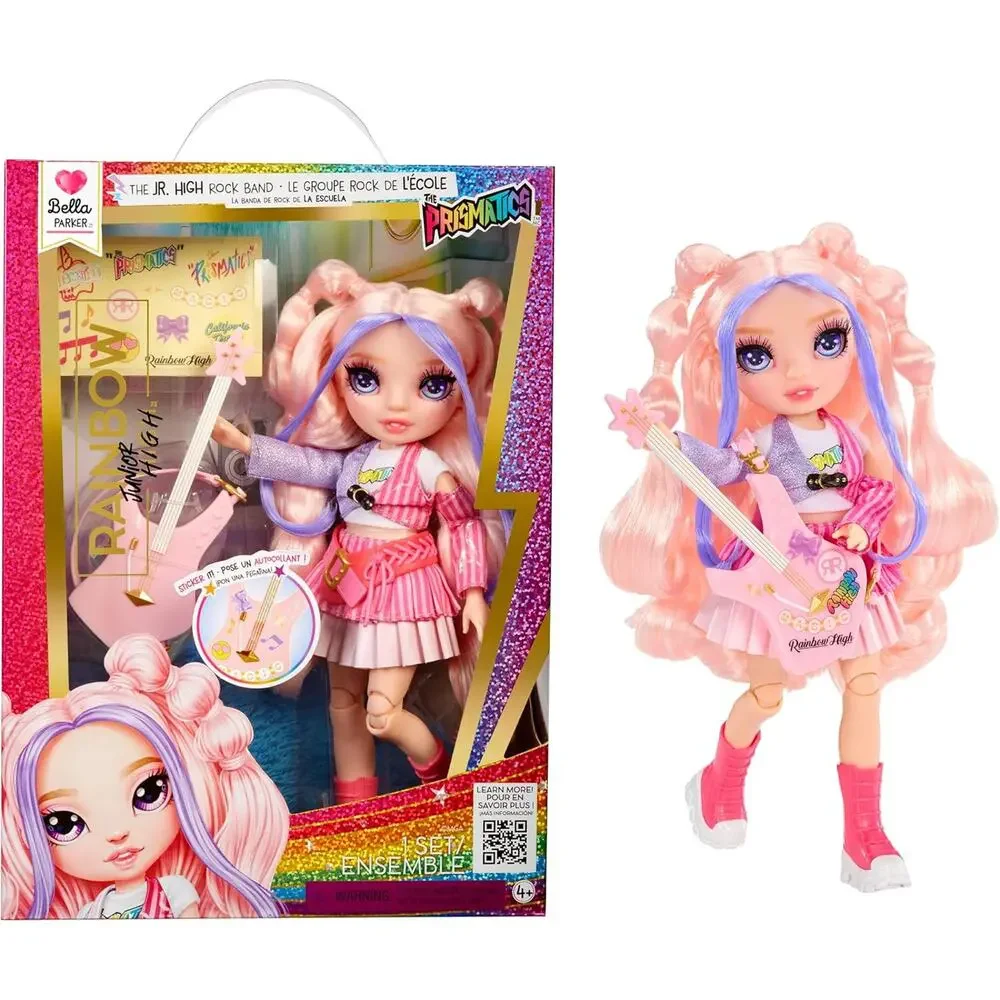 Rainbow High Jr High Rock Band - Bella Pink Fashion Doll Guitar Stickers NWT